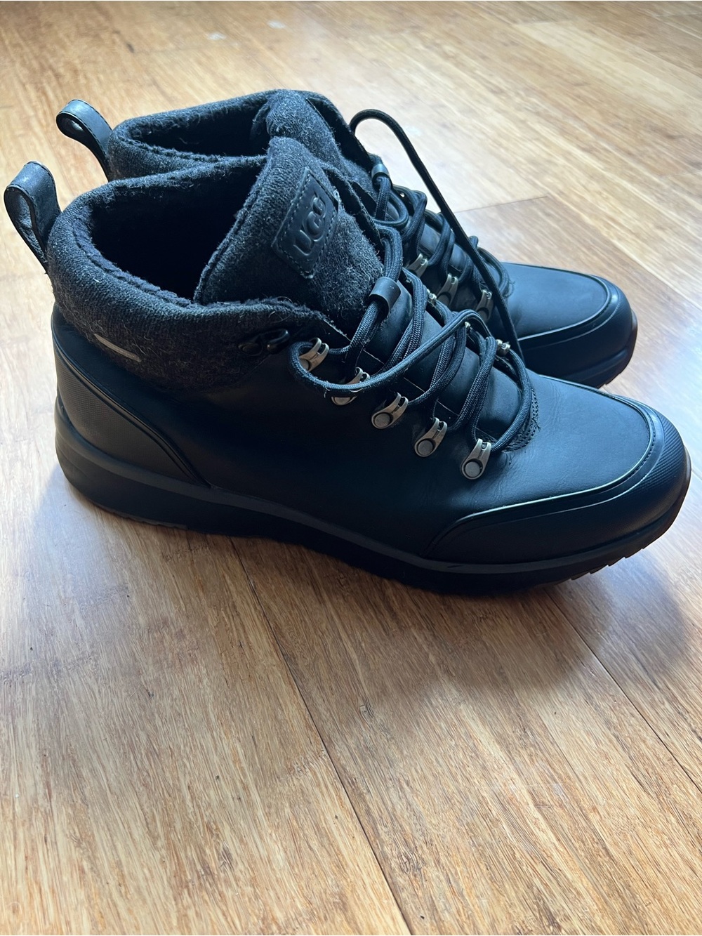 UGG Men's Black Water Resistant Boots Size US11/ EUR 44